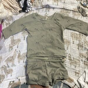 QUINCY MAE FINN RASHGUARD + SHORT SET - PALM TREES